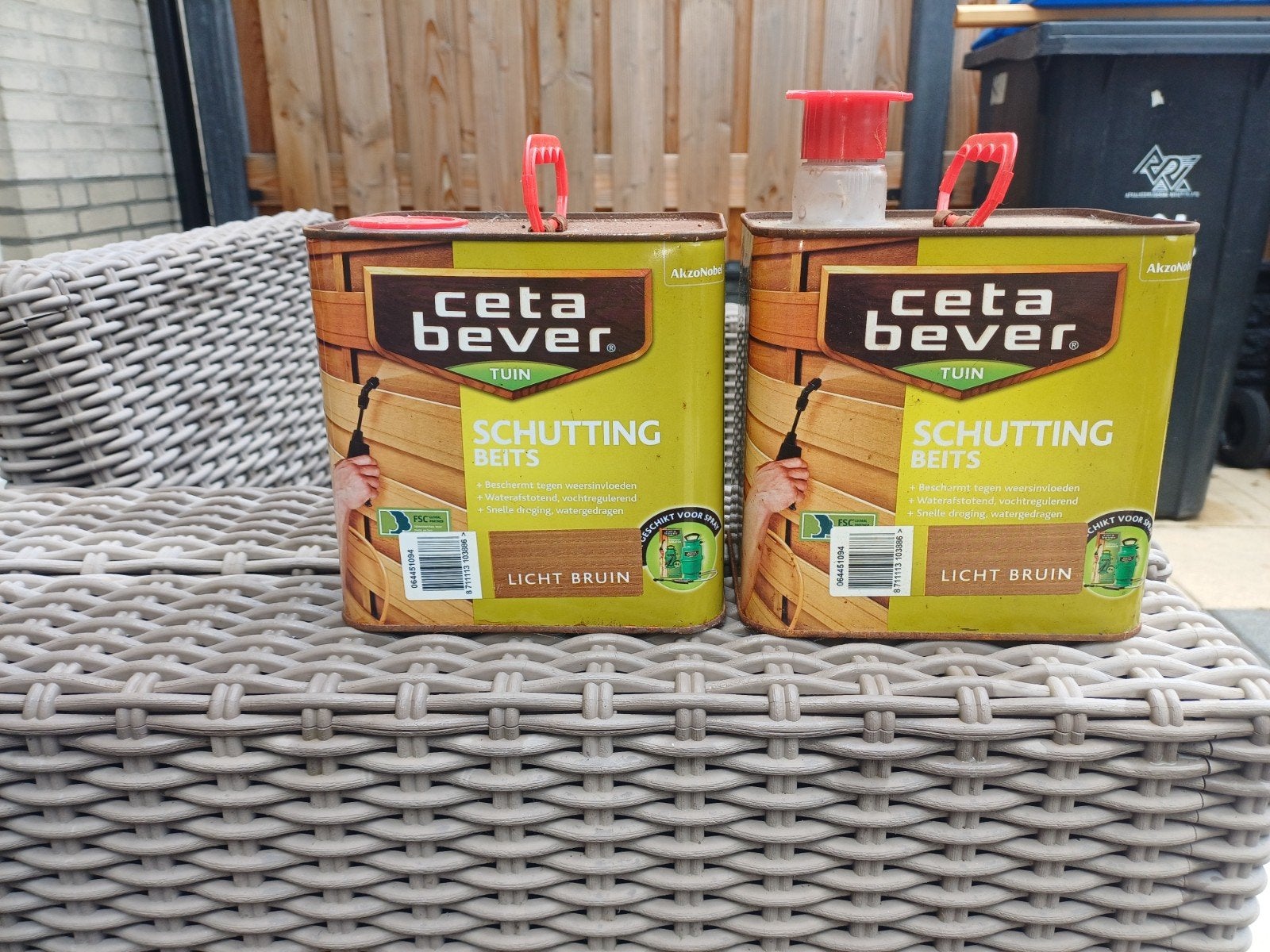 Schutting beits licht bruin, ca. 3,5 ltr, Doe-het-zelf en Verbouw, Verf, Beits en Lak, Zo goed als nieuw, Beits, Minder dan 5 liter