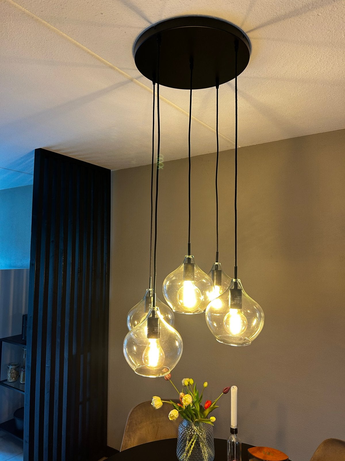 Light & Living Hanglamp Rakel Transparant Glas, Ophalen, Zo goed als nieuw, Glas