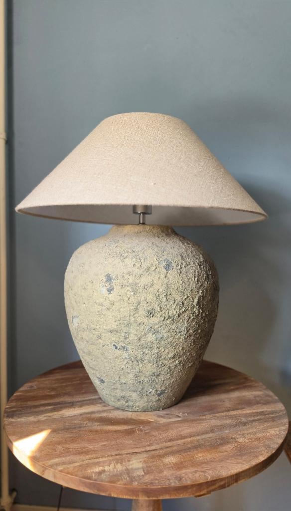 Kruiklamp landelijk met lampenkap, Ophalen, Gebruikt, Beige, Landelijk