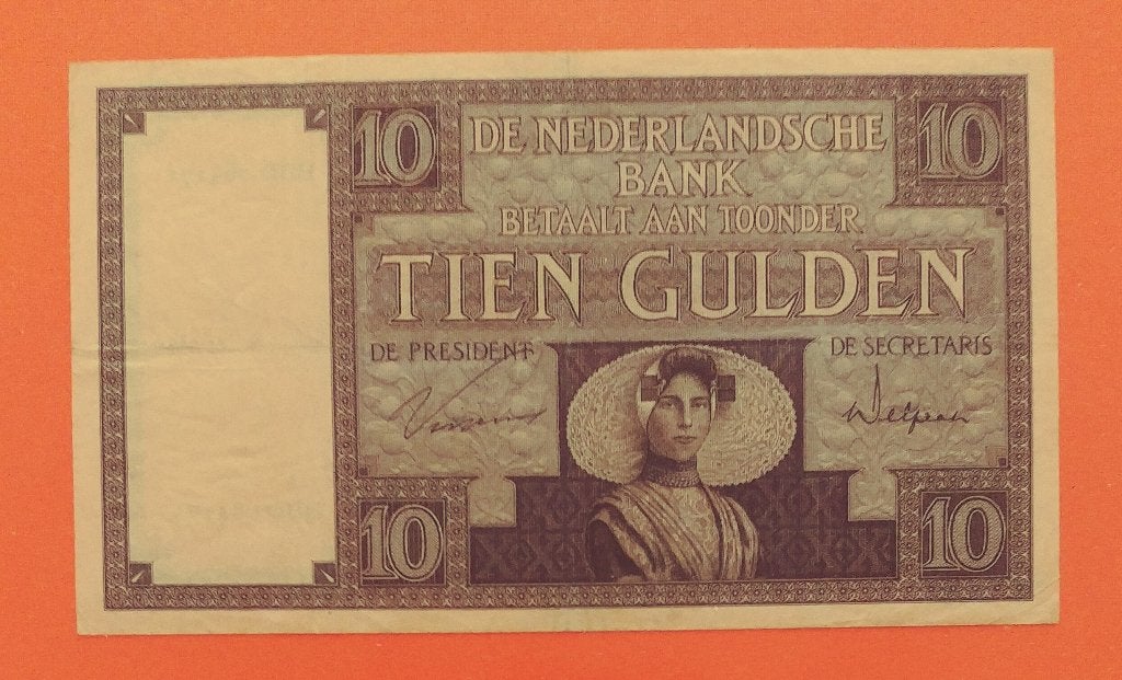 Bankbiljet 10 gulden 1931 Zeeuws Meisje, cat. PL35.c, Postzegels en Munten, Bankbiljetten | Nederland, Verzenden, 10 gulden, Los biljet