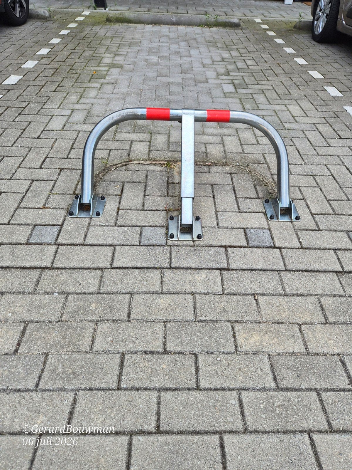 Parkeerbeugel - Opvouwbare parkeerplaatsbeveiliger, Ophalen, Gebruikt