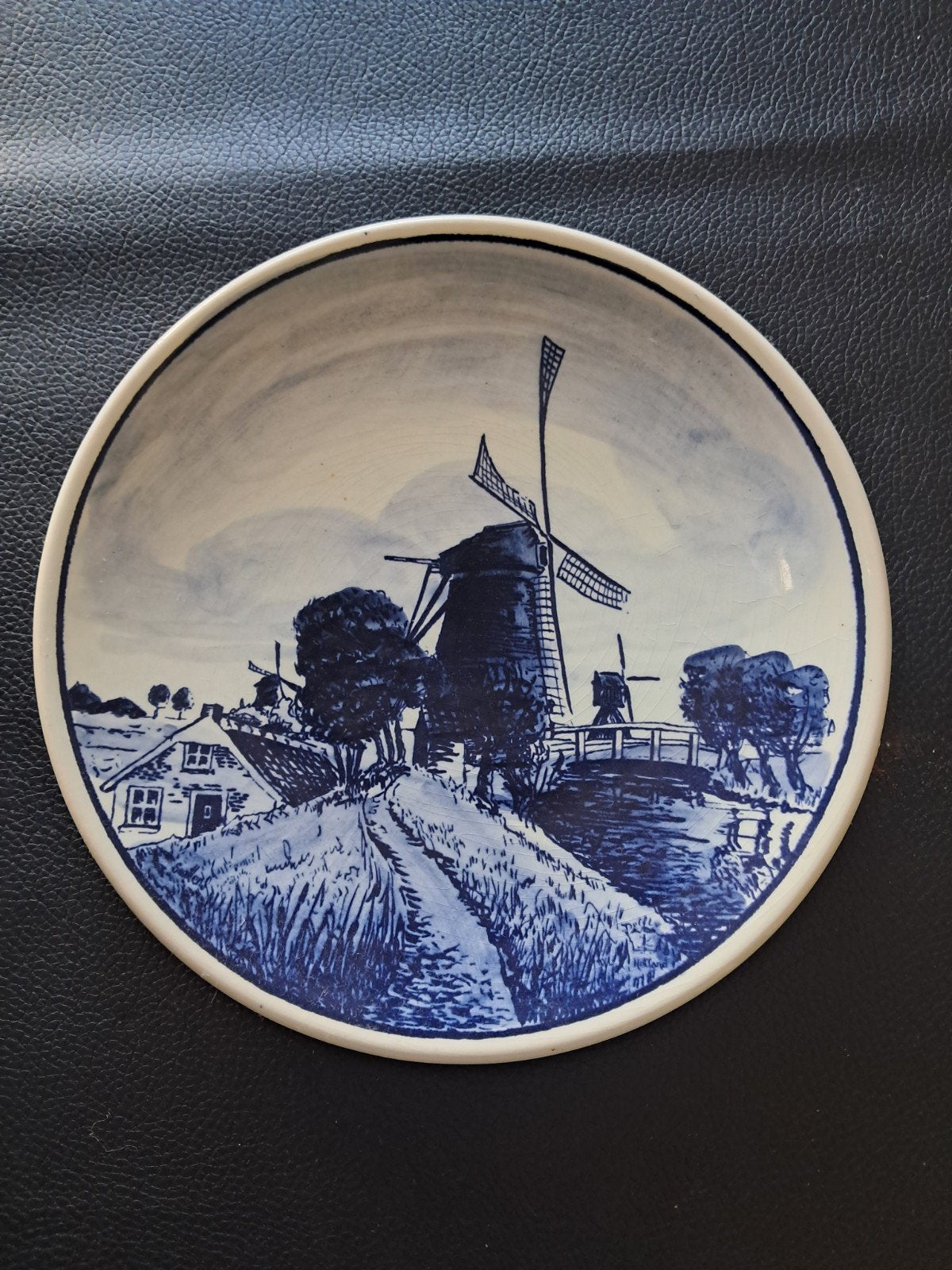 Delfts Blauw Wandbord Molens en Landschap, Antiek en Kunst, Ophalen of Verzenden
