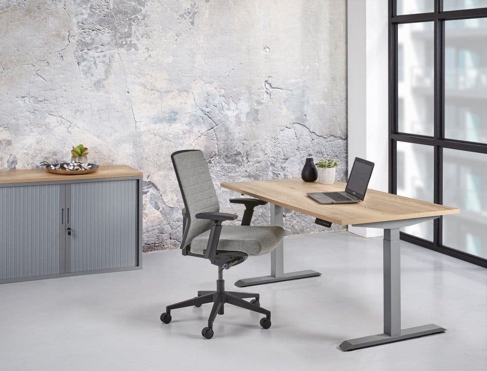 Budget Line elektrisch zit/sta bureau, Diverse afmetingen, Zit-sta bureau, Elektrisch, 120 cm, Metaal