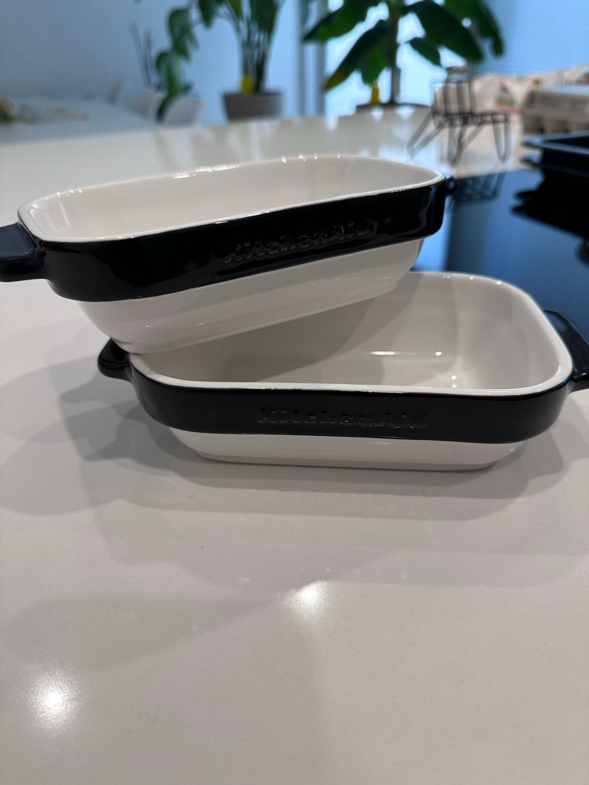 KitchenAid ovenschaaltjes - 2 stuks, zwart/wit, Overige typen, Nieuw, Ophalen of Verzenden, Zwart