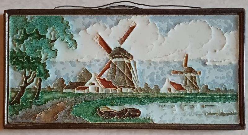 Cloisonne tegel van de porceleyne fles, Ophalen of Verzenden