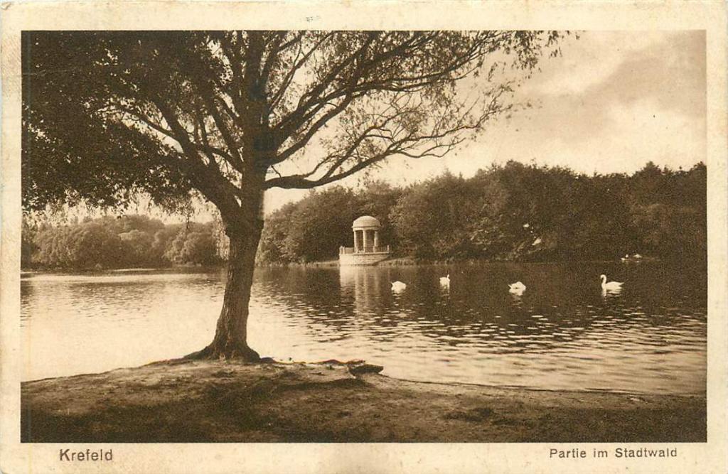 381-424-041 Krefeld Partie im Stadtwald, Verzenden, Voor 1920, Duitsland