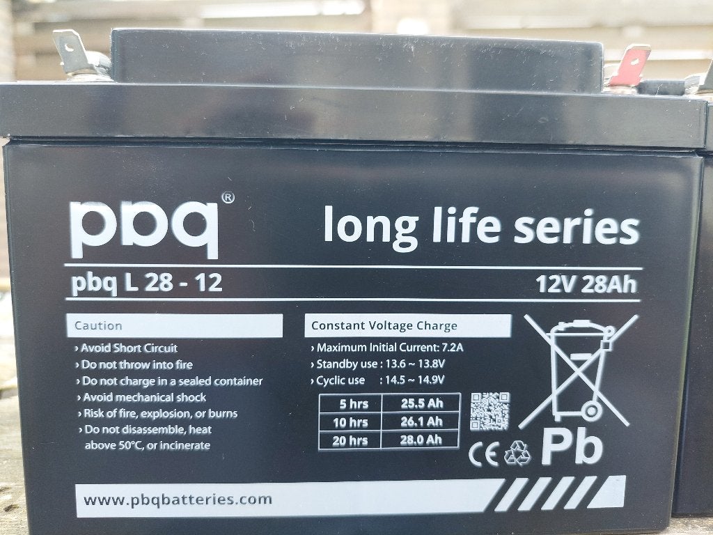Accu 12v 28Ah long life, Ophalen of Verzenden, Nieuw