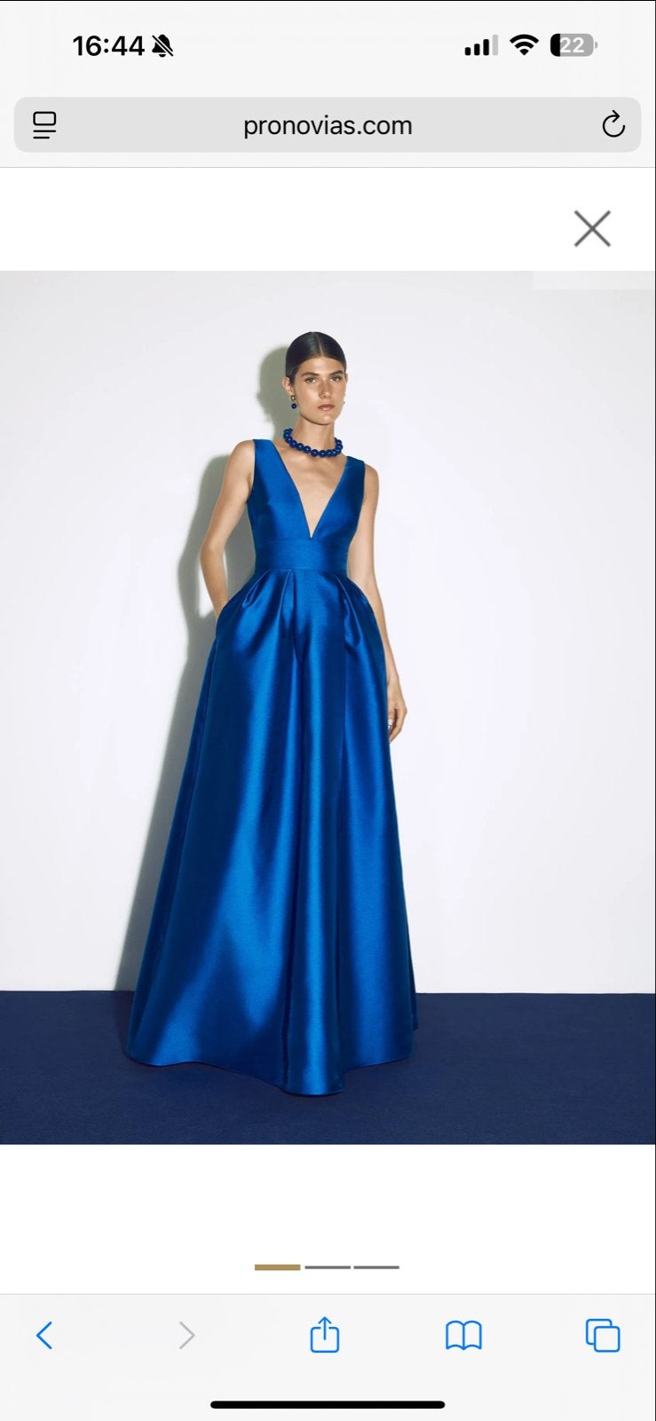Pronovias Galatea Avondjurk - Kobaltblauw, Maat 38/40 (M), Blauw, Ophalen of Verzenden, Zo goed als nieuw