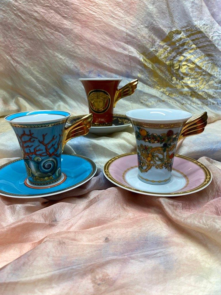 Versace koffie kopje  en schotel, Ophalen, Zo goed als nieuw, Overige stijlen, Kop(pen) en/of Schotel(s)