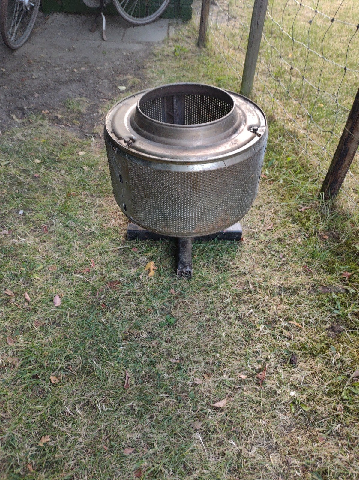 vuurkorf van wastrommel., Tuin en Terras, Ophalen, Gebruikt, Vuurkorf