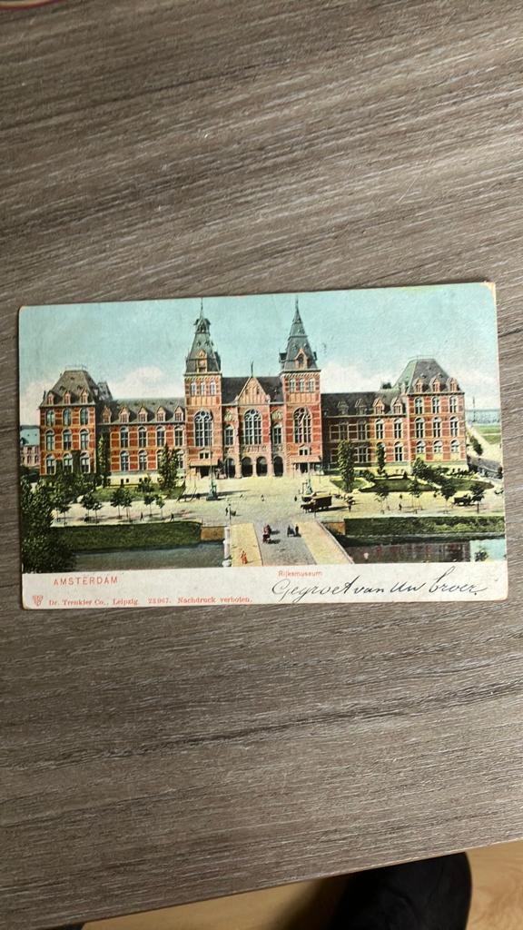Oude Ansichtkaart Rijksmuseum Amsterdam - Ongelopen, Verzamelen, Ansichtkaarten | Nederland, Ophalen of Verzenden, Voor 1920, Gelopen