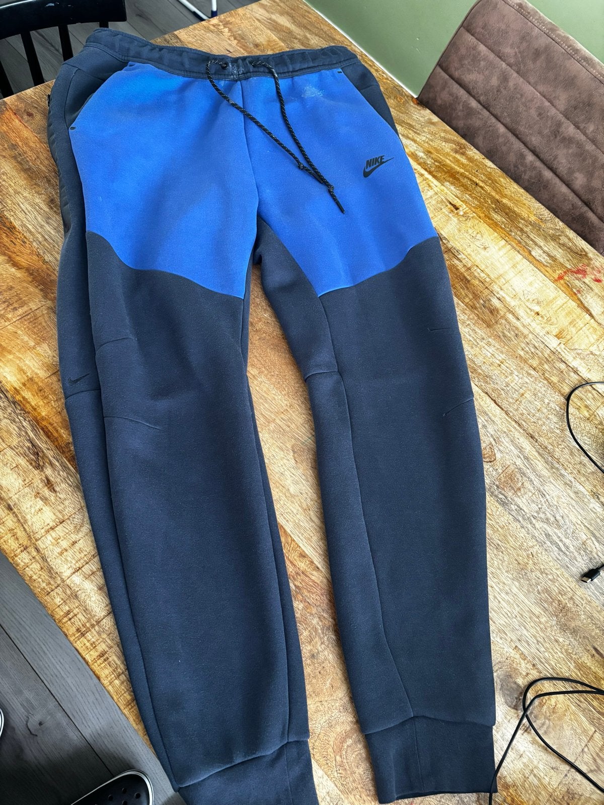 Nike Tech Fleece Joggingbroek - Blauw/ marineblauw (Maat L), Ophalen of Verzenden, Gedragen, Maat 52/54 (L), Blauw
