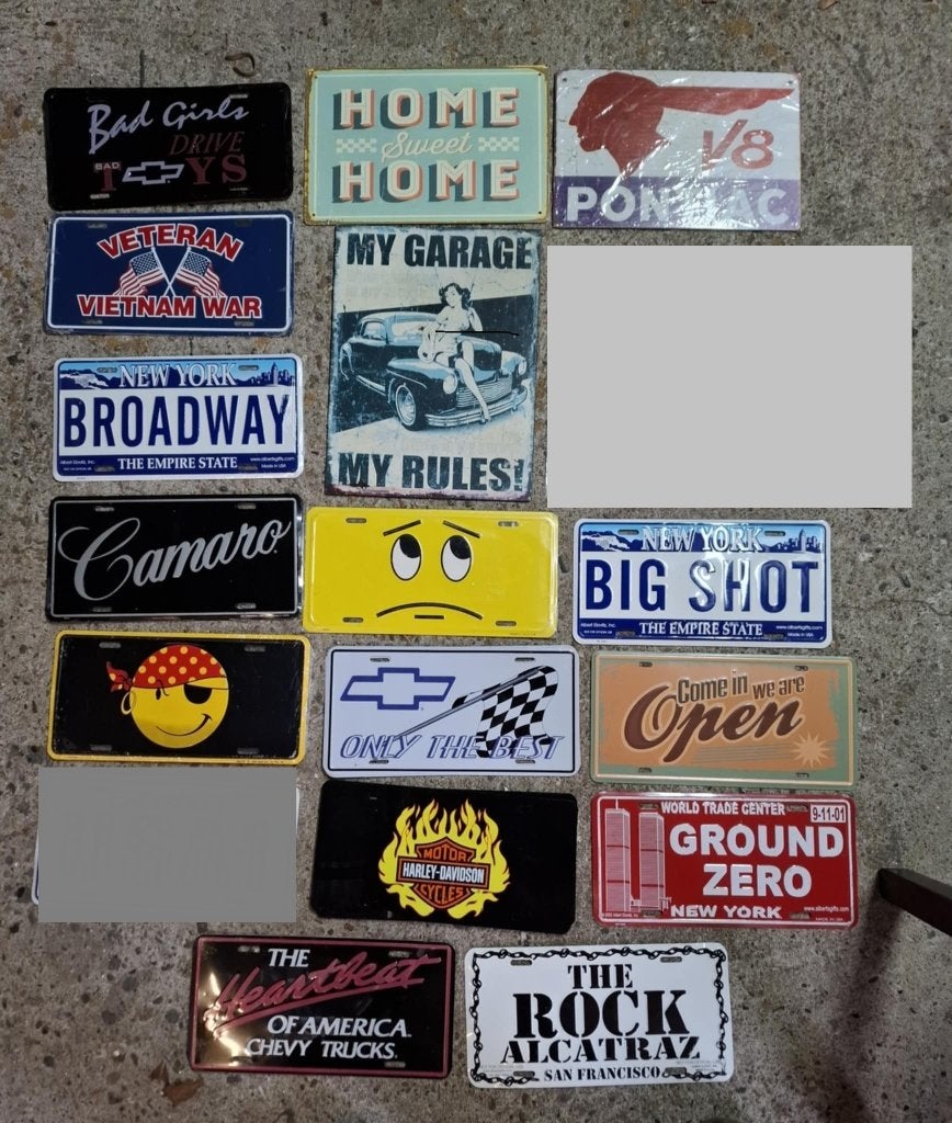 american car funnyplates (mancave), Ophalen of Verzenden, Zo goed als nieuw, Auto's