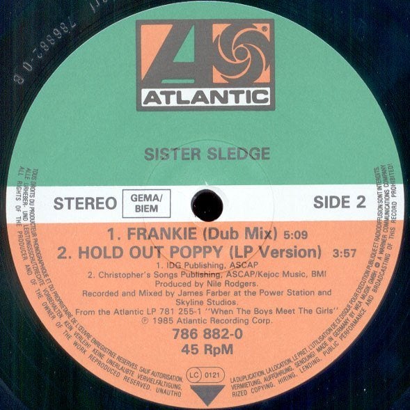 Sister sledge - frankie - 12 inch, Ophalen of Verzenden, Gebruikt, 12 inch