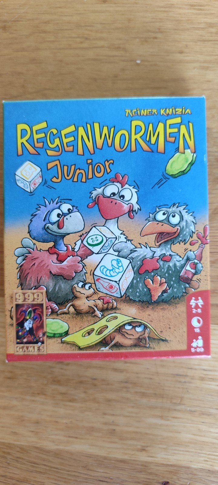 Regenwormen Junior - Leuk dobbelspel voor jonge kinderen, Een of twee spelers, Ophalen of Verzenden, Gebruikt, 999 Games