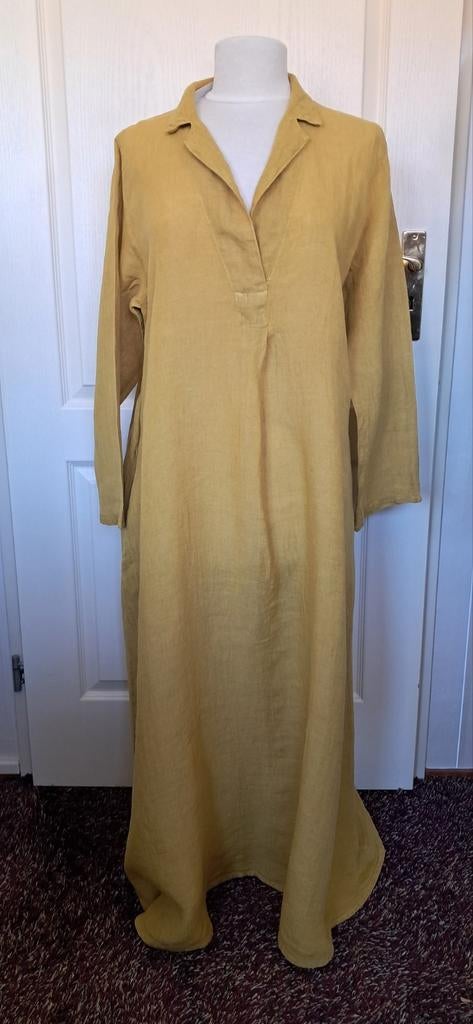 Exclusieve Linnen Jurk La Bottega di Brunella, La Bottega di Brunella, Overige kleuren, Maat 42/44 (L), Onbekend
