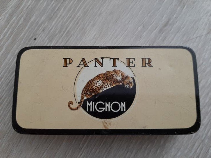 Panter Mignon sigarenblik H.S.J. van Schuppen, Ophalen of Verzenden, Gebruikt, Overige