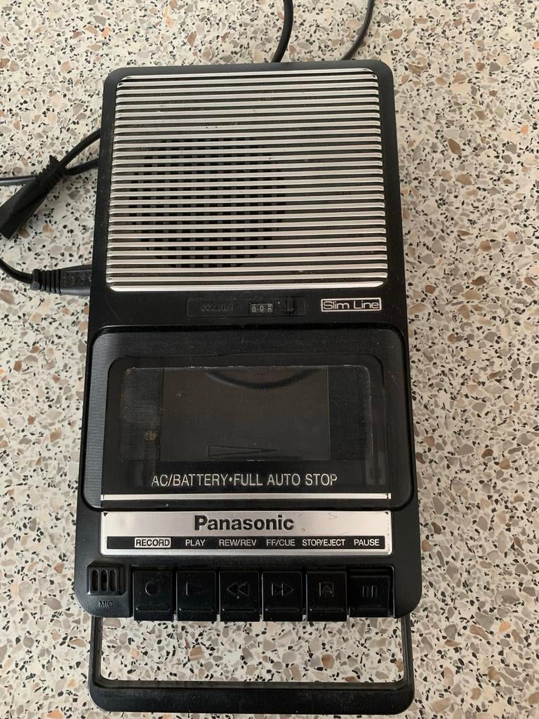Vintage Panasonic Slim Line Cassette Deck - Draagbaar, Ophalen, Enkel, Overige merken, Tape counter