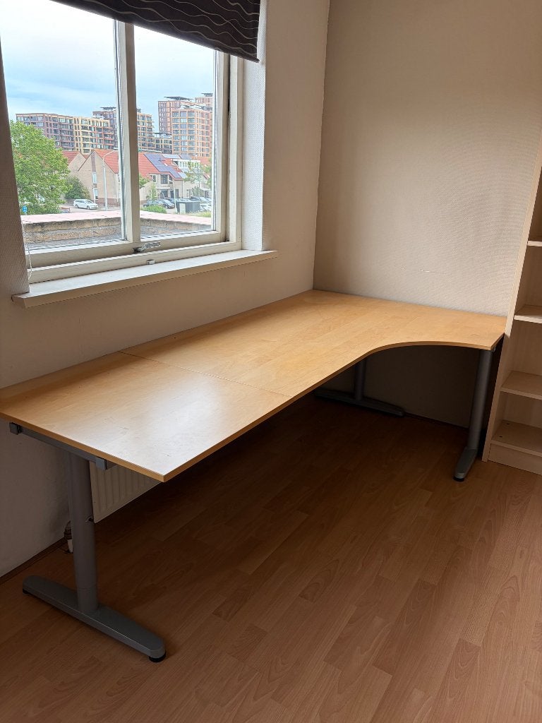 Wing bureau 220cm lang 80 / 120cm breed, Huis en Inrichting, Ophalen, Gebruikt, Hout, Bruin