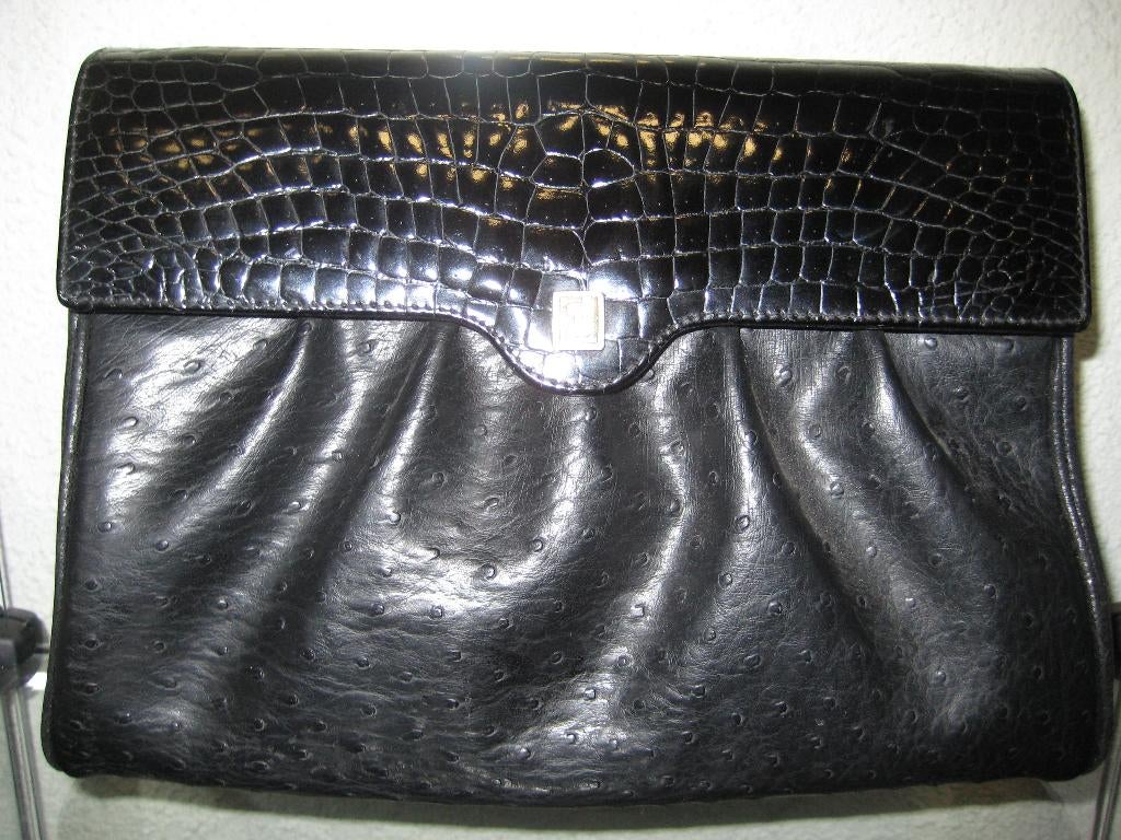 Authentieke Fendi clutch in alligator/struisvogelleder, Sieraden, Tassen en Uiterlijk, Tassen | Damestassen, Verzenden, Gebruikt
