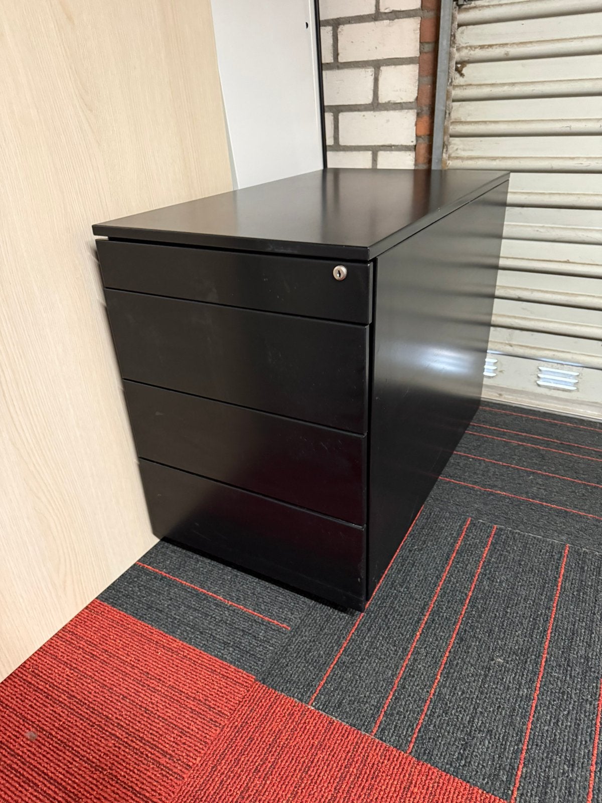 Ladeblok / rolcontainer zwart 4x lade, Huis en Inrichting, Kasten | Roldeurkasten en Archiefkasten, Ophalen, Minder dan 50 cm