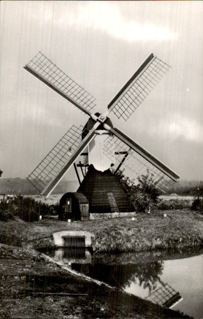 Leiden - Wipmolen - Haarl. Trekvaart, Verzamelen, Ophalen of Verzenden, 1940 tot 1960, Ongelopen, Zuid-Holland