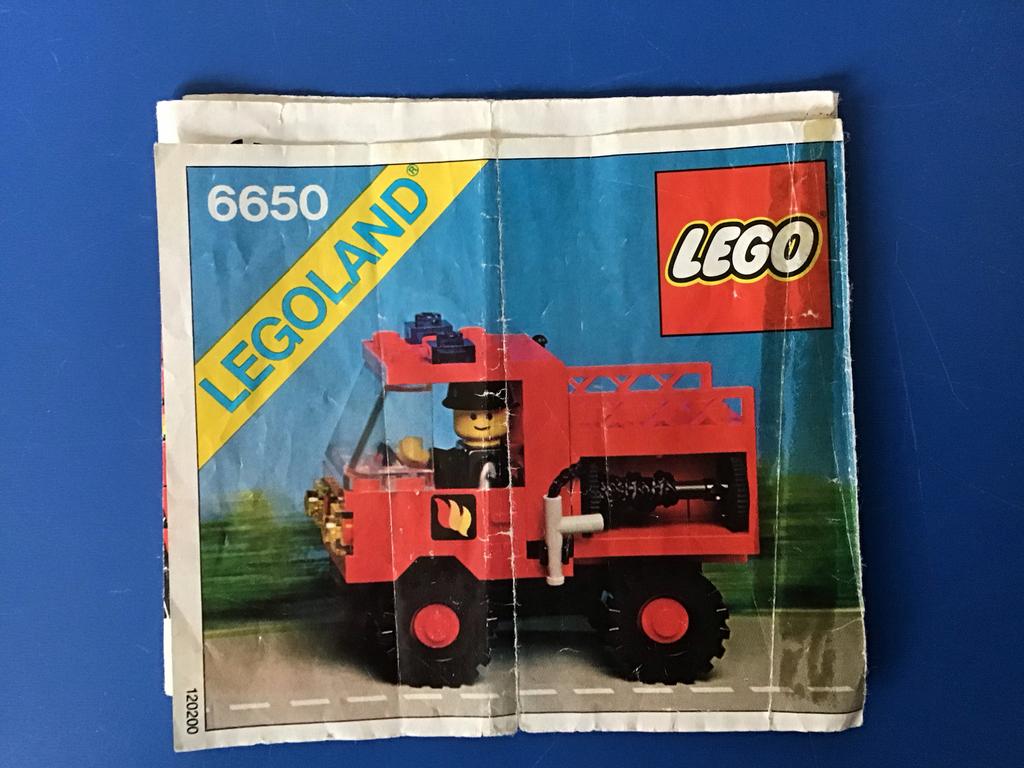 Lego 6650 Brandweerwagen met Brandweerman, Kinderen en Baby's, Speelgoed | Duplo en Lego, Ophalen of Verzenden, Gebruikt, Complete set