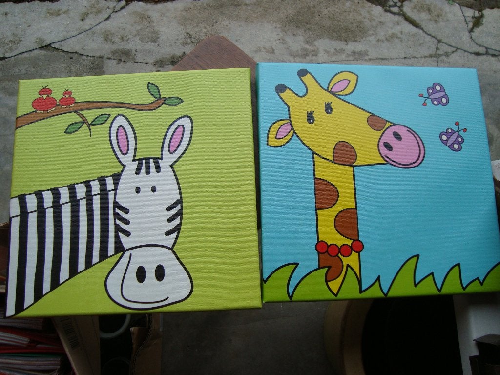 2 mooie schilderijtjes, Ophalen of Verzenden, Zo goed als nieuw, Wanddecoratie