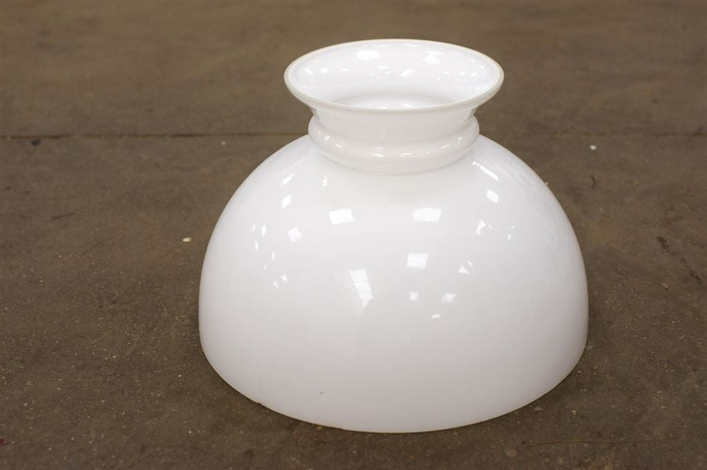 Opaline lampenkap 48087, Gebruikt, Wit, Rond, Ophalen of Verzenden