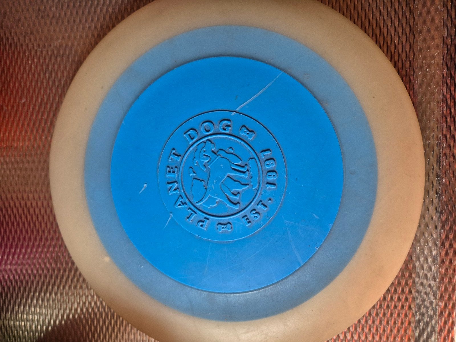 Honden frisbee van Planet Dog wit met blauw, Ophalen of Verzenden, Nieuw