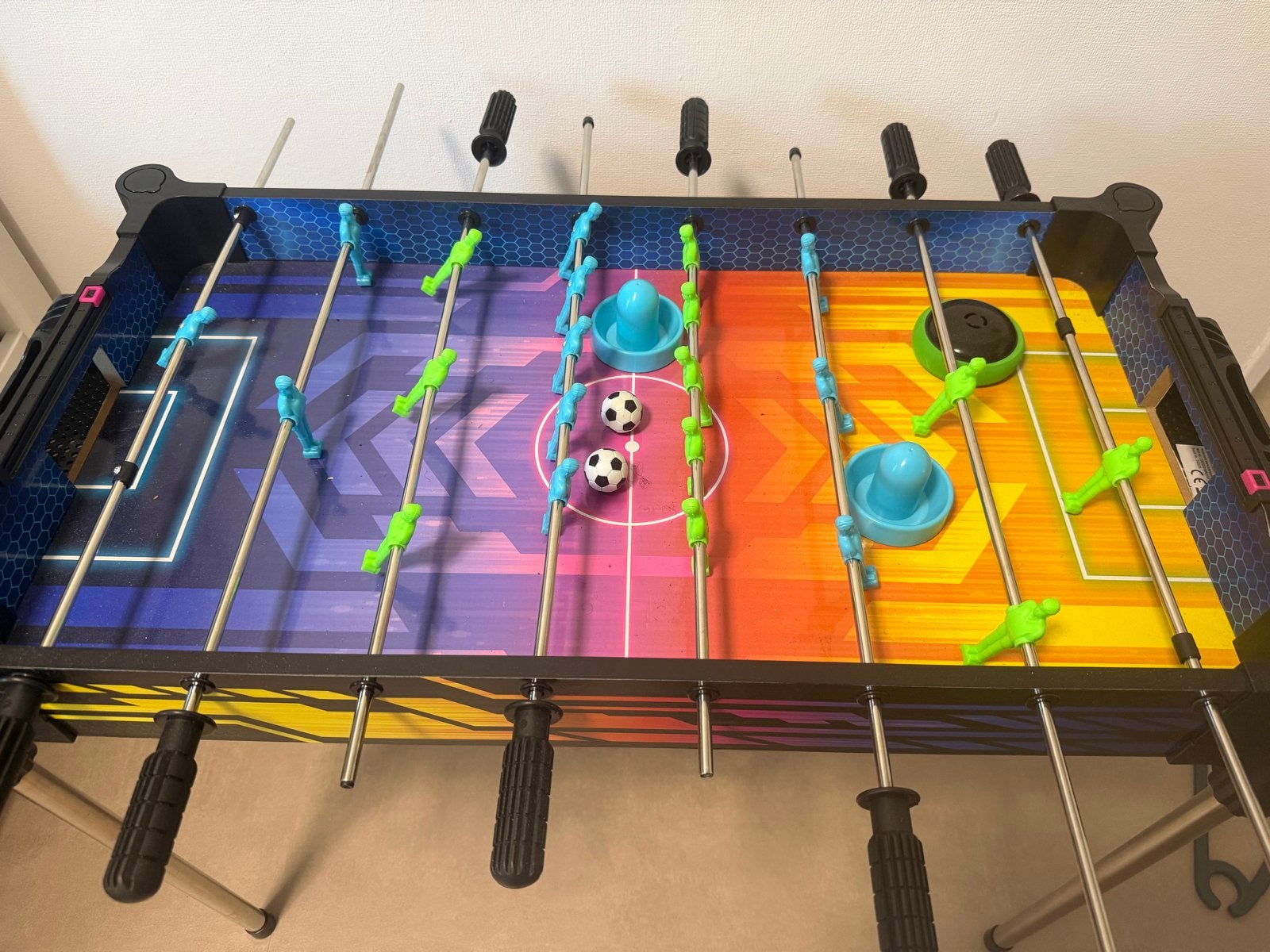 Tafelvoetbal & Airhockey 2-in-1 Speltafel, Ophalen, Zo goed als nieuw, Jongen of Meisje