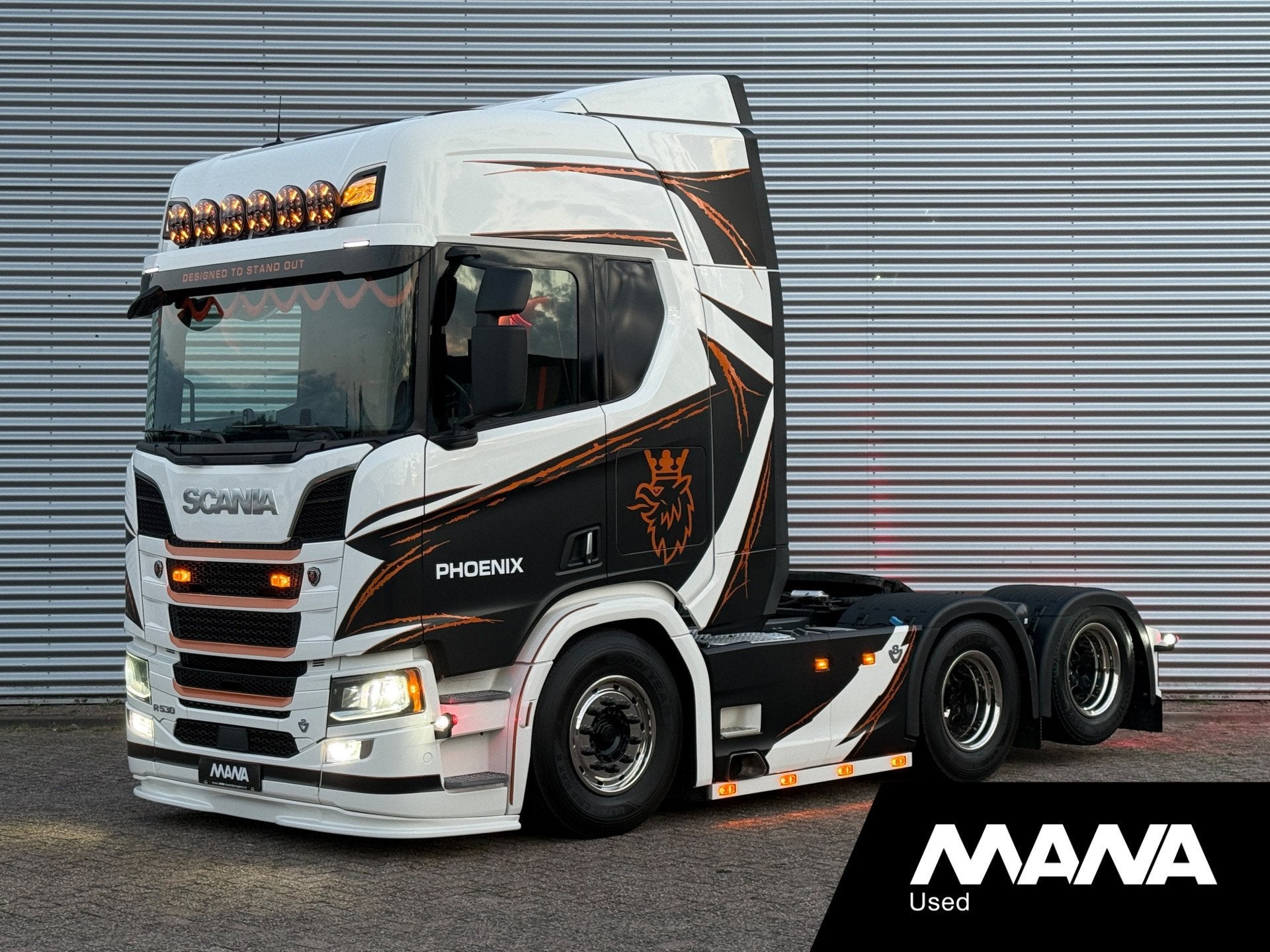 Scania R530 V8 6x2 LL Phoenix SHOWTRUCK // BUFFL opbouw - Li, Automaat, Scania, Wit, Leder