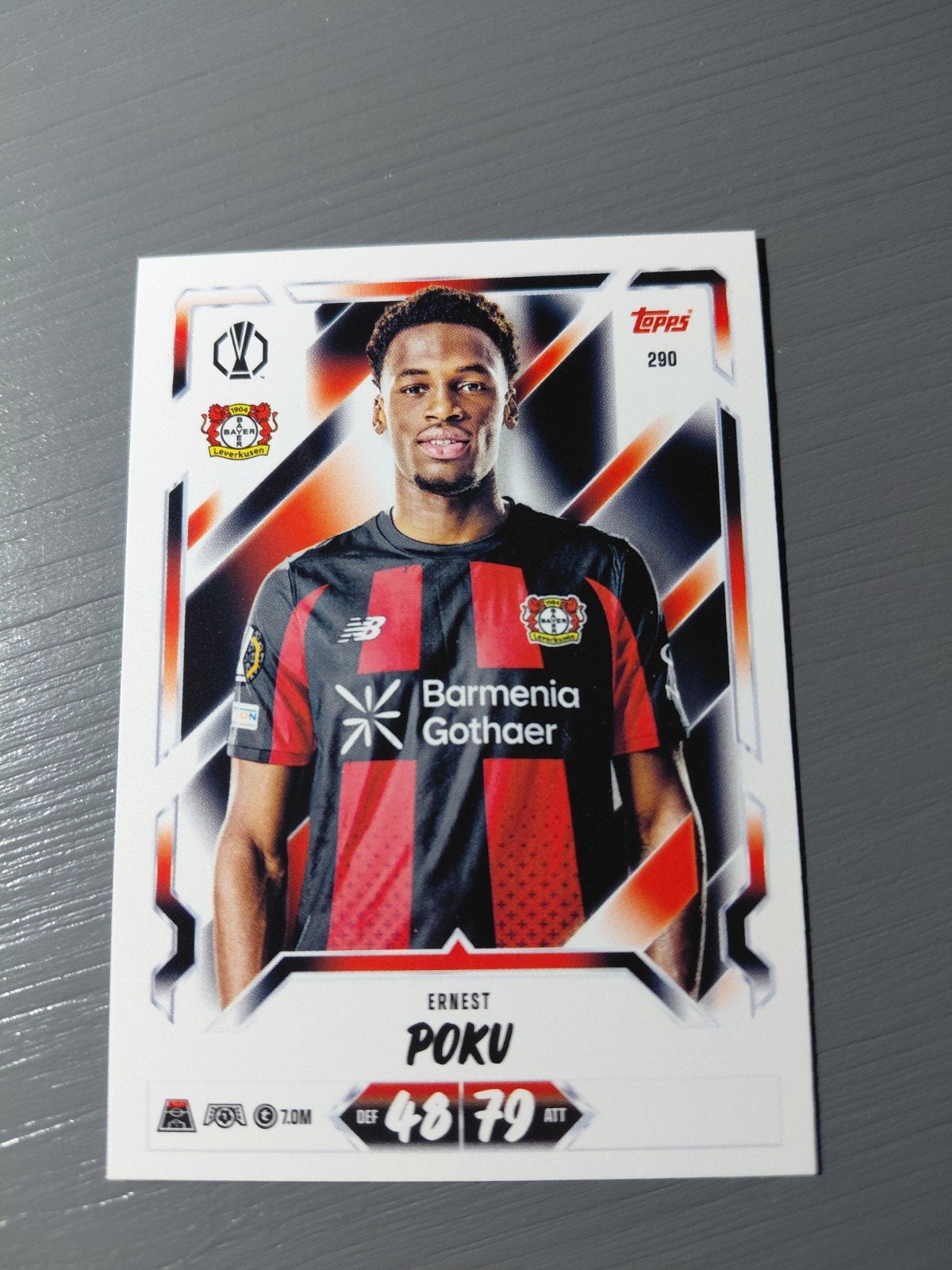 ernest poku (leverkussen) topps match attax 2027, Ophalen of Verzenden, Nieuw, Buitenlandse clubs, Spelerskaart
