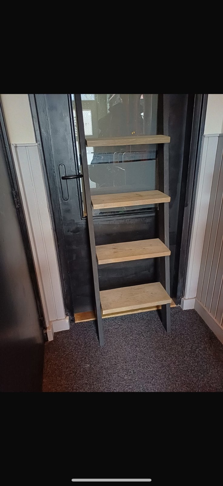 Steigerhouten decoratie ladder, Huis en Inrichting, Kasten | Wandmeubels, Ophalen, Zo goed als nieuw, Minder dan 150 cm, Minder dan 25 cm