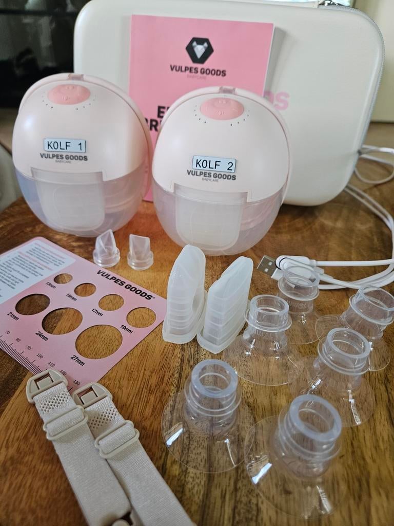 Vulpes Goods Elite dubbele elektrische handsfree borstkolf, Kinderen en Baby's, Babyvoeding en Toebehoren, Zo goed als nieuw, Borstkolf