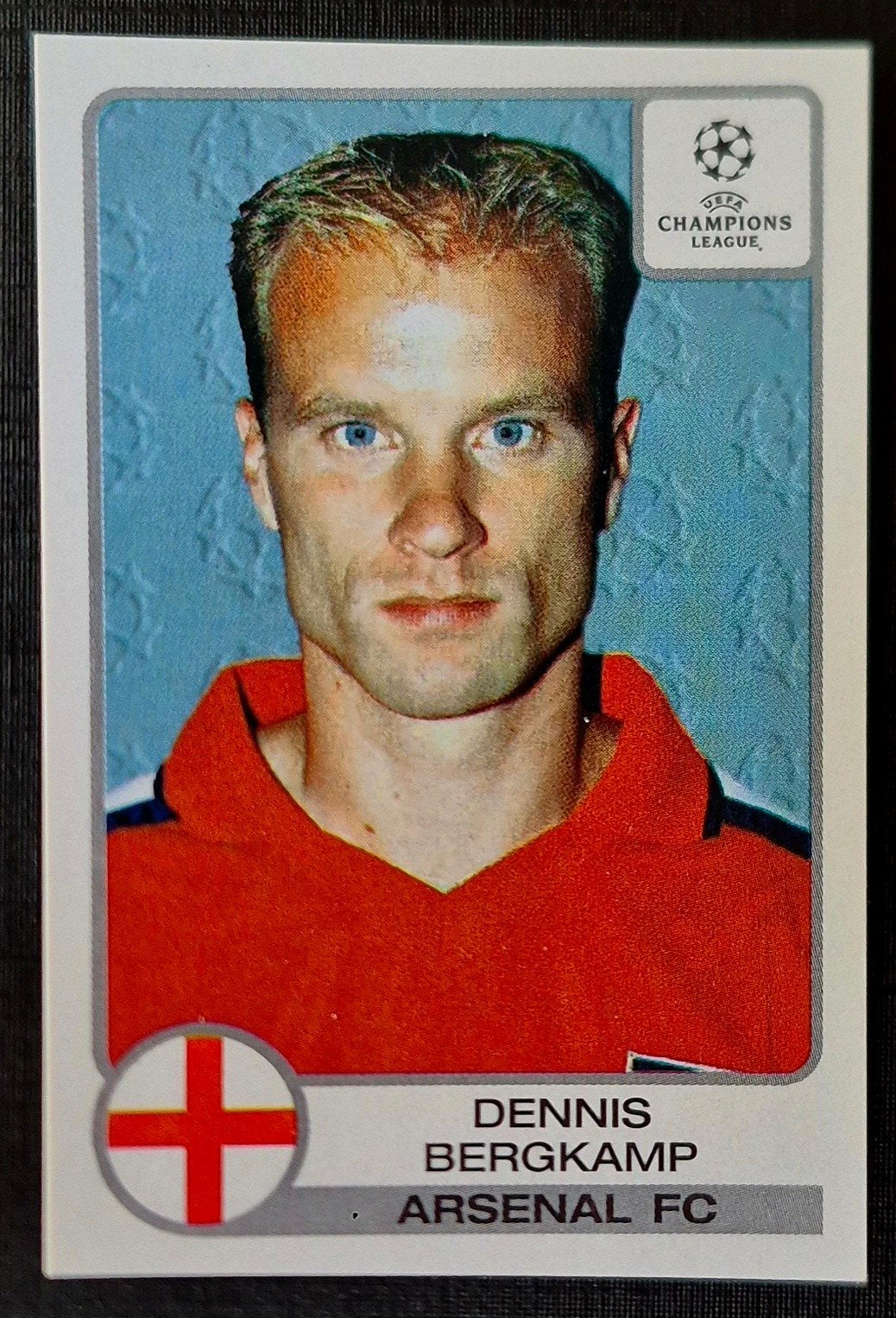 Panini Champions League Dennis Bergkamp - Arsenal FC, 01/02, Ophalen of Verzenden, Zo goed als nieuw, Buitenlandse clubs, Poster, Plaatje of Sticker
