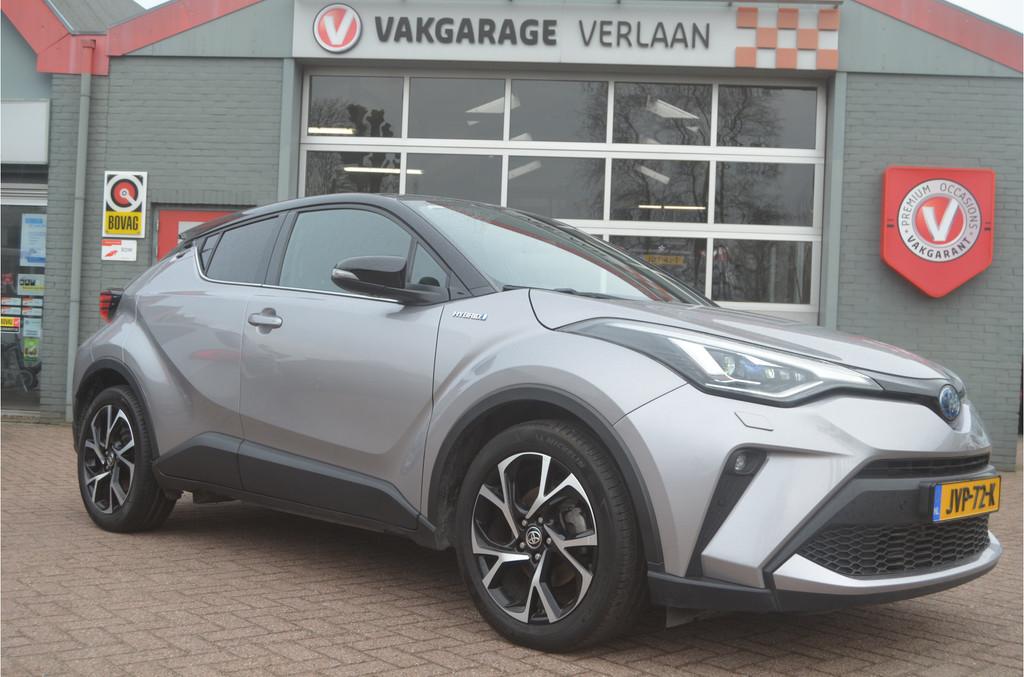 Toyota C-HR 1.8 Hybrid Bi-Tone trekhaak 12mnd. gar/ stuurver, Auto's, Toyota, 12 maanden, Euro 6, 4 cilinders, 98 pk