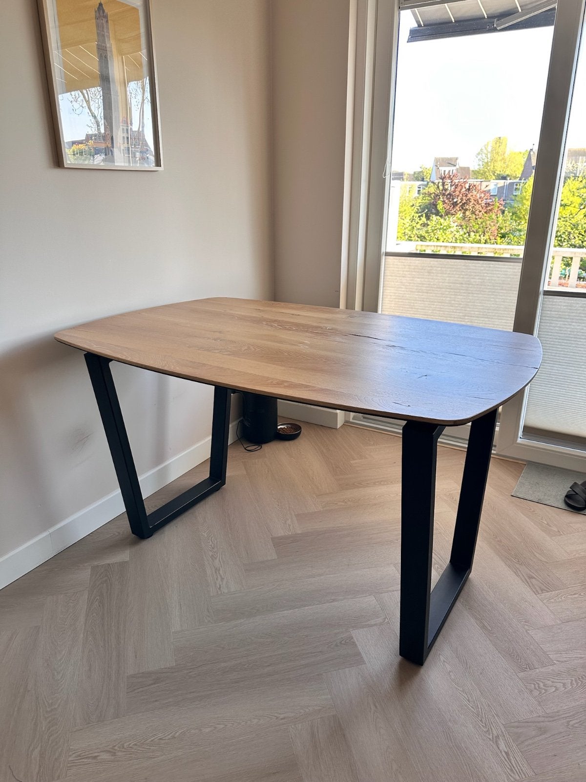 Henders en Hazel Bartafel Eetkamertafel ovaal 160x100, Ophalen, Gebruikt, Eikenhout, 50 tot 100 cm