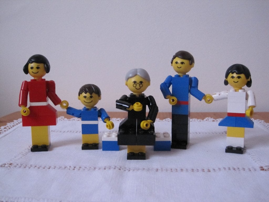 Lego set 200 Oma met kinderen uit de jaren '70, compleet, Kinderen en Baby's, Speelgoed | Duplo en Lego, Compleet, Gebruikt, Overige thema's