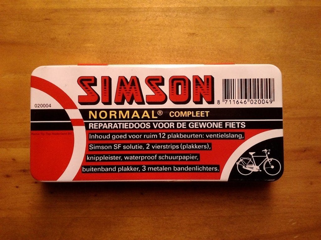 SIMSON REPARATIEDOOS NORMAAL VOOR DE GEWONE FIETS NIEUW, Ophalen of Verzenden, Nieuw, Simson