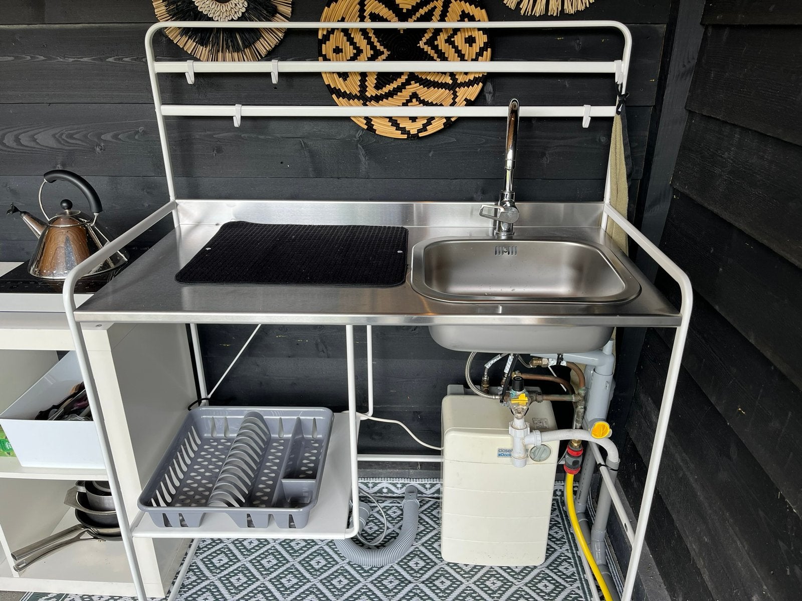 Prachtige IKEA Sunnersta keuken met warm water (vanaf 24/7), Ophalen, Zo goed als nieuw, Elektrisch, Vrijstaand