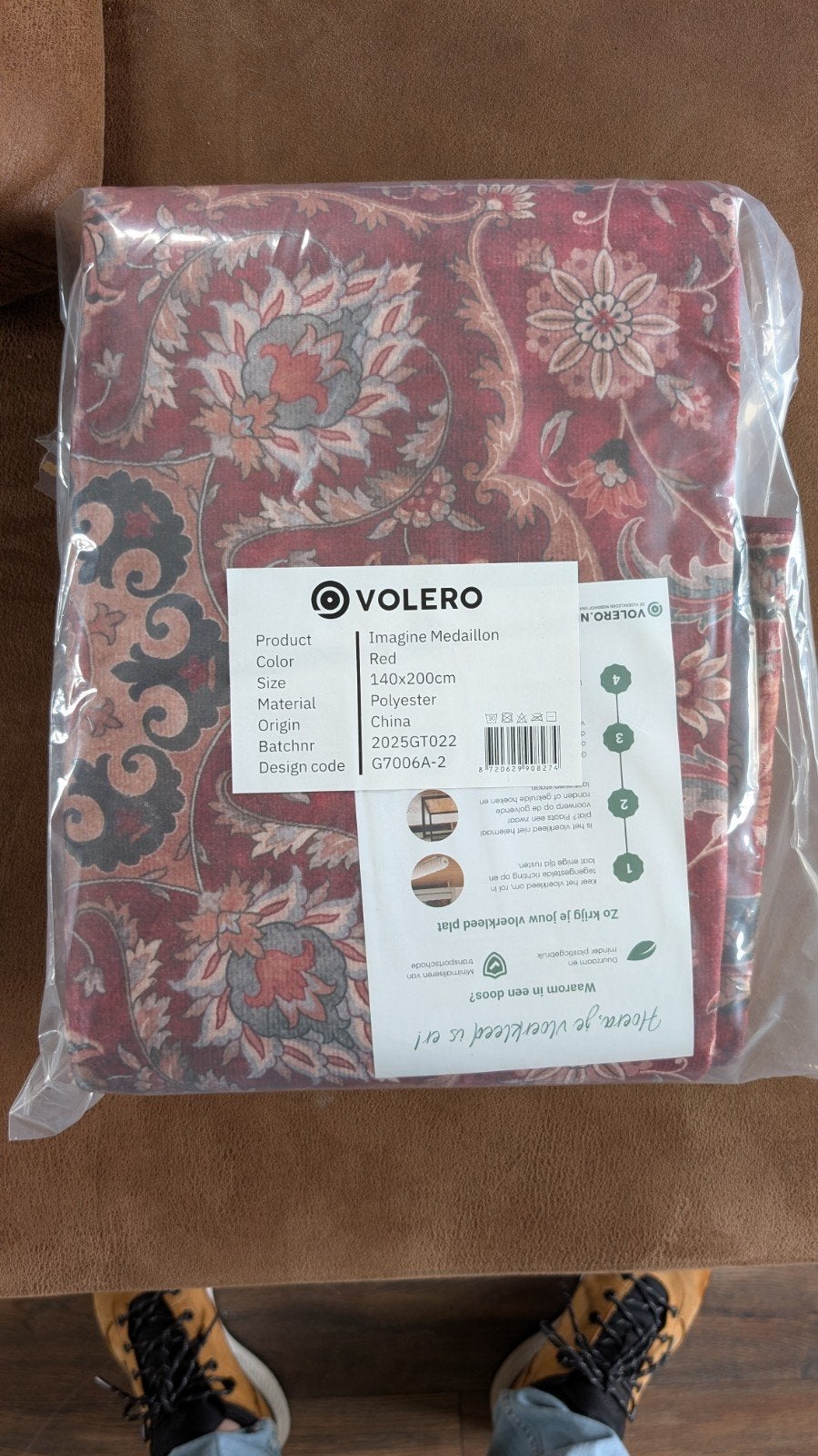 Vintage vloerkleed - Imagine Medaillon Rood (Volero), Huis en Inrichting, Stoffering | Tapijten en Kleden, 100 tot 150 cm, Nieuw