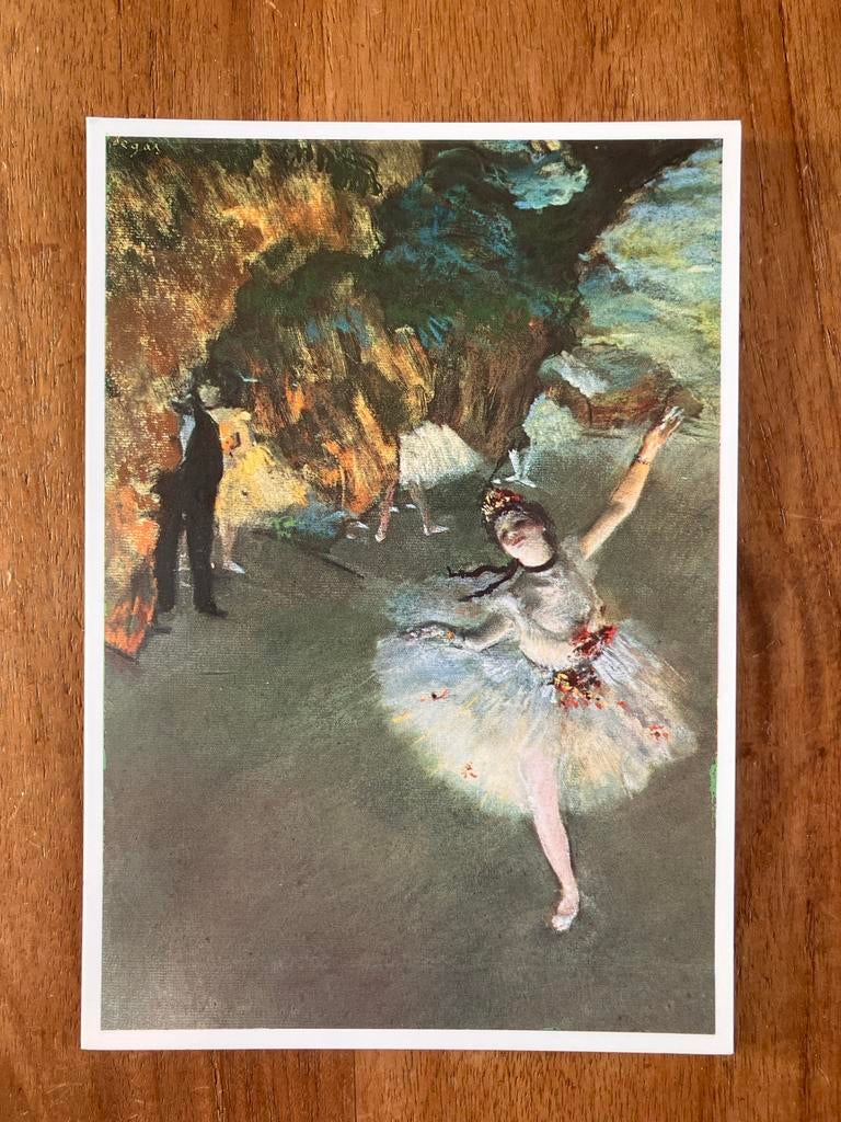 Edgar Degas - De Ballerina of Danseres op het Podium, Ophalen of Verzenden, 1980 tot heden, Ongelopen, Sport en Spel