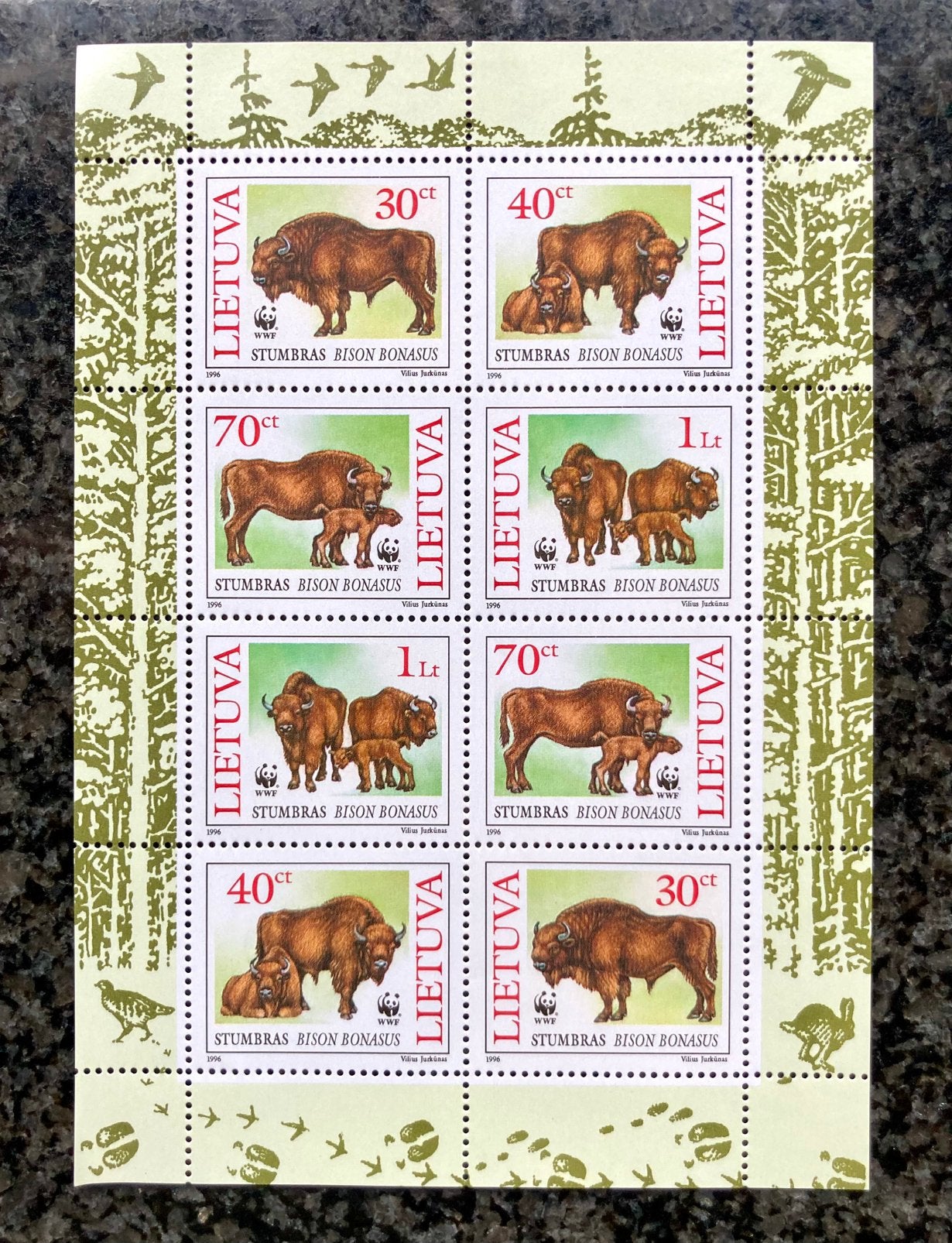 Schitterend blok postzegels Litouwen WWF Gestempeld, Ophalen of Verzenden, Buitenland