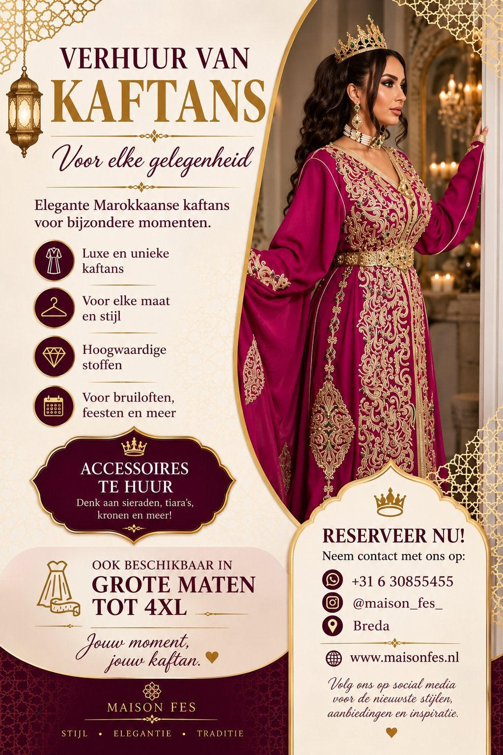 Takshita's en kaftans te huur voor elke vanaf €50!, Ophalen of Verzenden, Gedragen, Maat 46/48 (XL) of groter