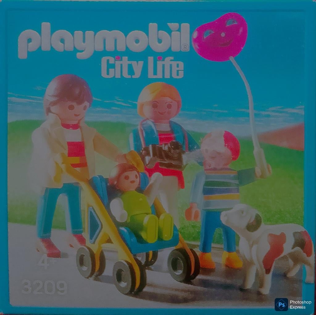 City Life Gezinswandeling Met Buggy 3209, Kinderen en Baby's, Speelgoed | Playmobil, Ophalen of Verzenden, Zo goed als nieuw, Complete set