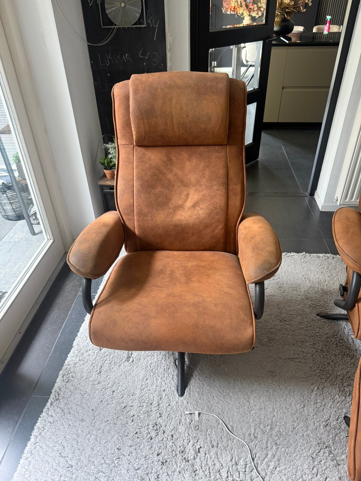 Relaxstoelen met hocker, Ophalen, Gebruikt, 75 tot 100 cm, IndIndustreel