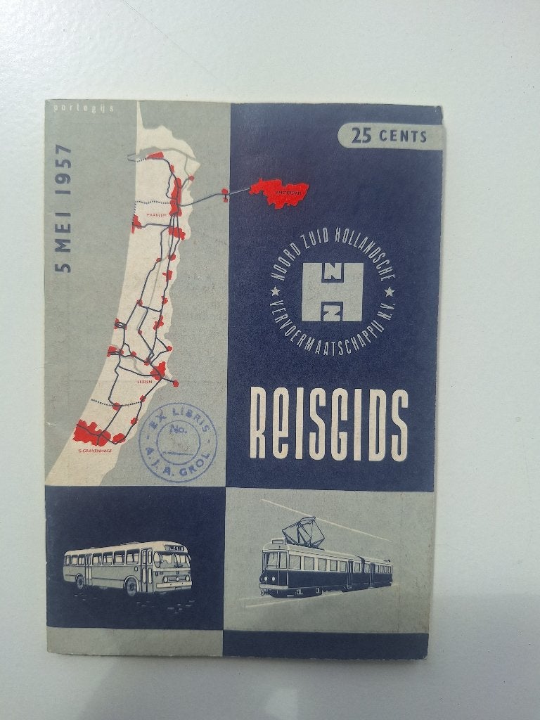 NOORD-ZUID HOLLANDSCHE VERVOERSMAATSCHAPPIJ - 5 MEI 1957, Verzamelen, Ophalen of Verzenden, Gebruikt, Bus of Metro, Overige typen