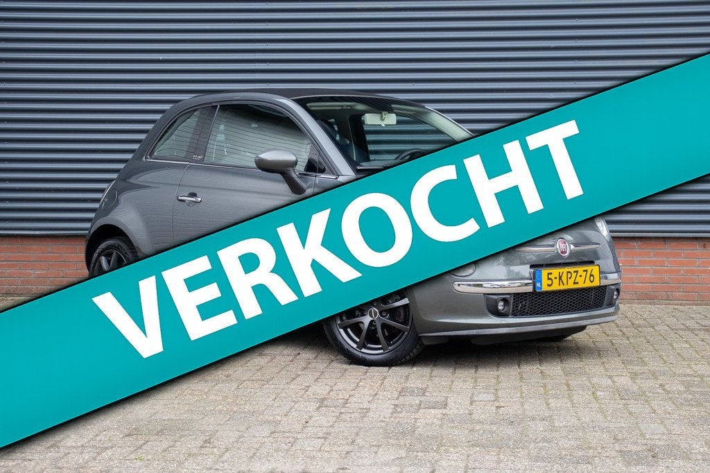 Fiat 500 0.9 Lounge Cabrio Parkeersensor (bj 2013), Auto's, 945 kg, Euro 5, Gebruikt, 31 €/maand