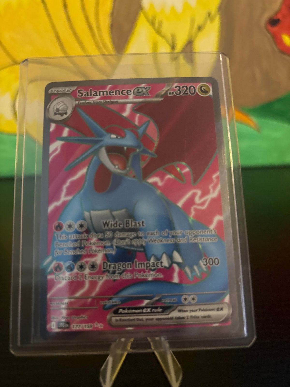 Journey Together  Salamence EX 177/159 Pokémon Kaart, Ophalen of Verzenden, Zo goed als nieuw, Losse kaart, Foil